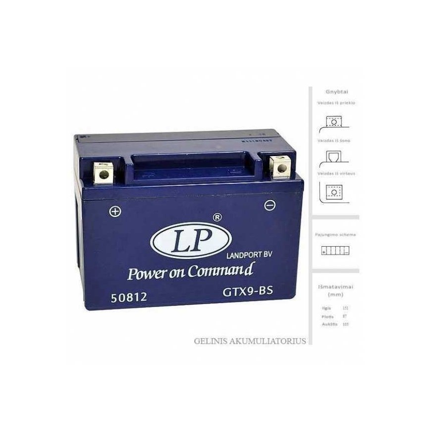 Landport Akumuliatorius 9 Ah 145 A EN 12V