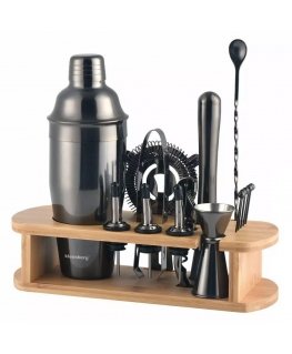 Klausberg Black bartender set, 16 pieces, steel