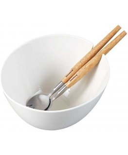 PORCELANOWA MISA 23cm DO SAŁATEK Z ŁYŻKAMI KLAUSBERG KB-7787 BALTA