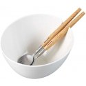 PORCELANOWA MISA 23cm DO SAŁATEK Z ŁYŻKAMI KLAUSBERG KB-7787 WHITE PORCELANOWA MISA 23cm DO SAŁATEK Z ŁYŻKAMI KLAUSBERG KB-7787 WHITE