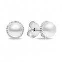 Brilio Silver Brilio Silver Minimalist silver earrings with real pearls EA620W Brilio Silver Brilio Silver Minimalist silver earrings with real pearls EA620W