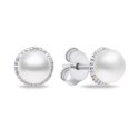 Brilio Silver Brilio Silver Minimalist silver earrings with real pearls EA620W Brilio Silver Brilio Silver Minimalist silver earrings with real pearls EA620W