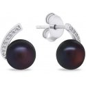 Brilio Silver Brilio Silver stylish silver earrings with pearl and zircons EA787WBC