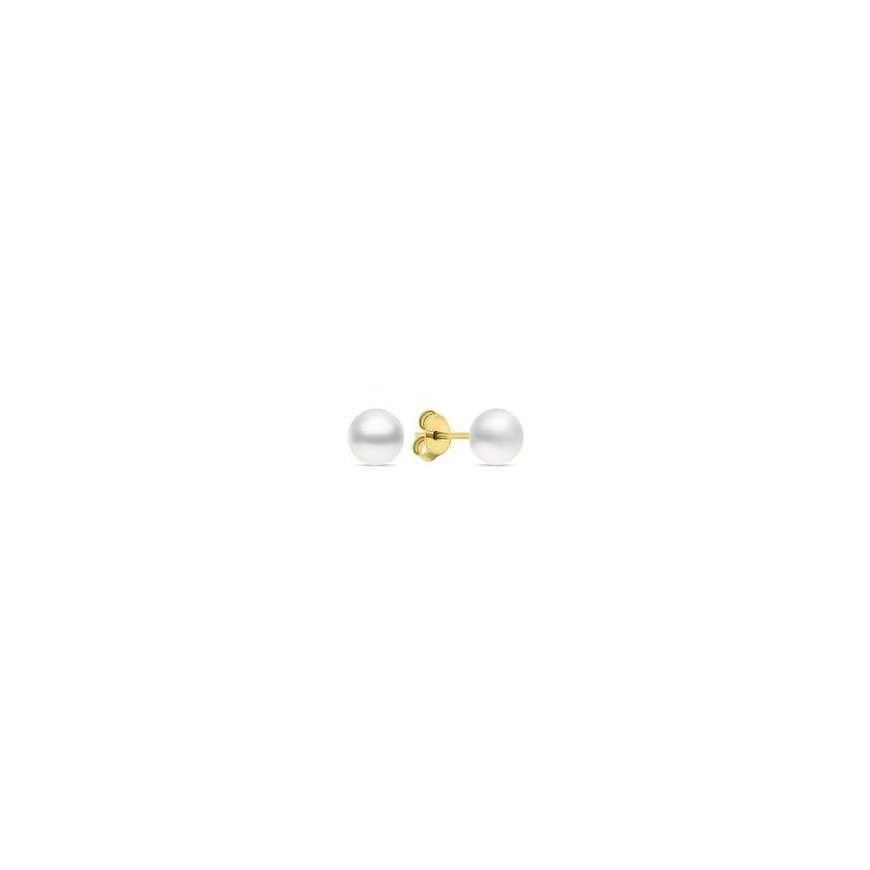 Brilio Silver Brilio Silver Charming bronze stud earrings with real pearls EA585/6/7/8R