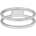 Troli Double minimalist ring made of silver steel Troli Double minimalist ring made of silver steel