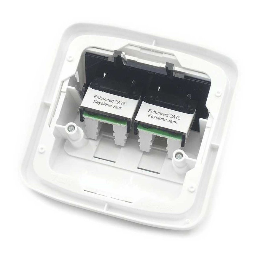 DATACOM ABB Tango Data socket UTP CAT5E 2xRJ45 WHkey white