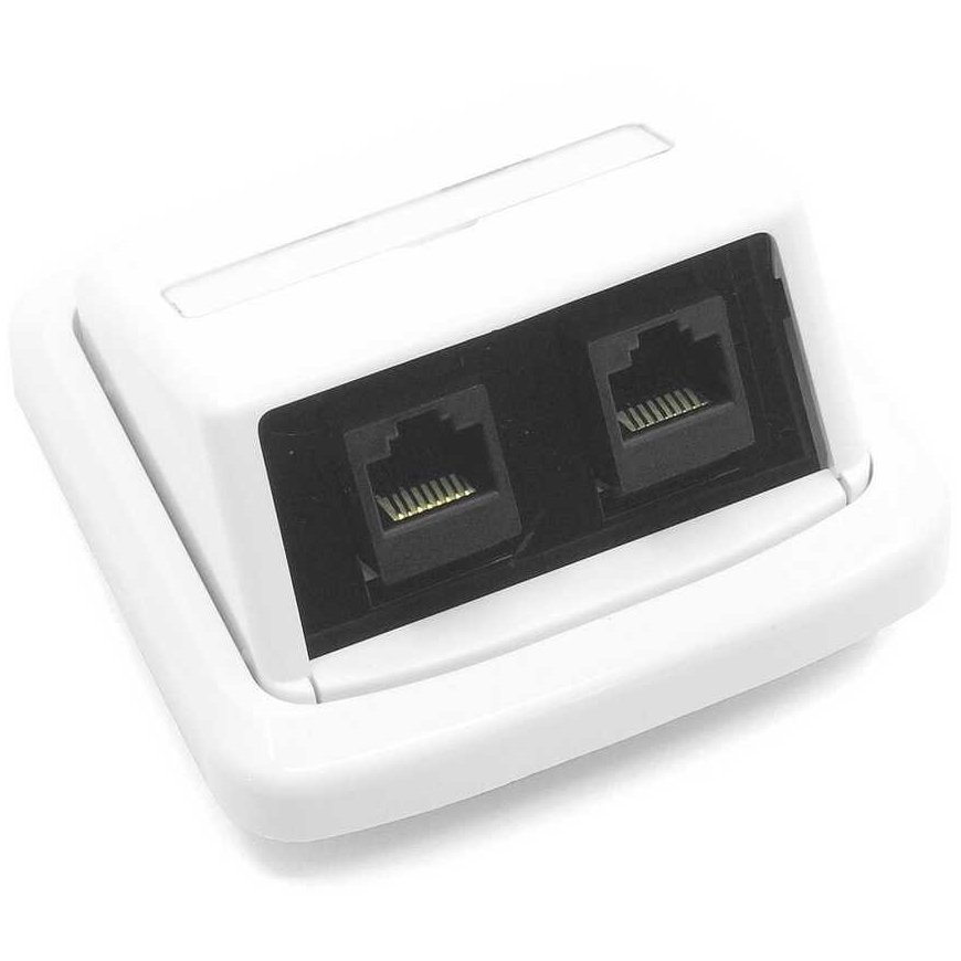 DATACOM ABB Tango Data socket UTP CAT5E 2xRJ45 WHkey baltas – 3