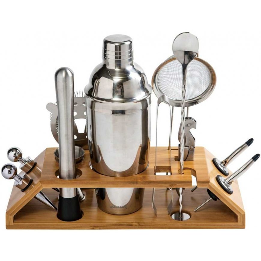 Klausberg cocktail shaker set, stainless steel, KB-7654, 13 pieces