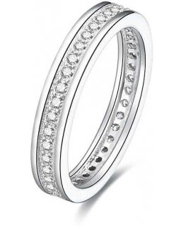 Beneto Silver ring with zircons AGG26