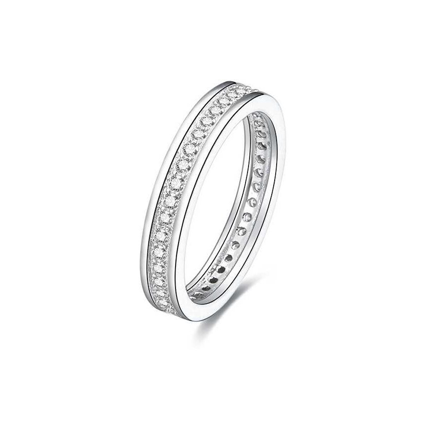 Beneto Silver ring with zircons AGG26