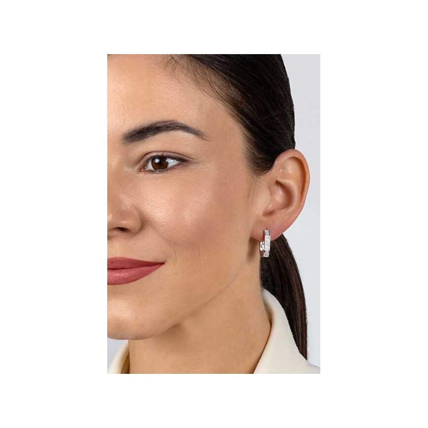 Brilio Silver Gold-plated earrings with sparkling zircons EA1138Y – 4