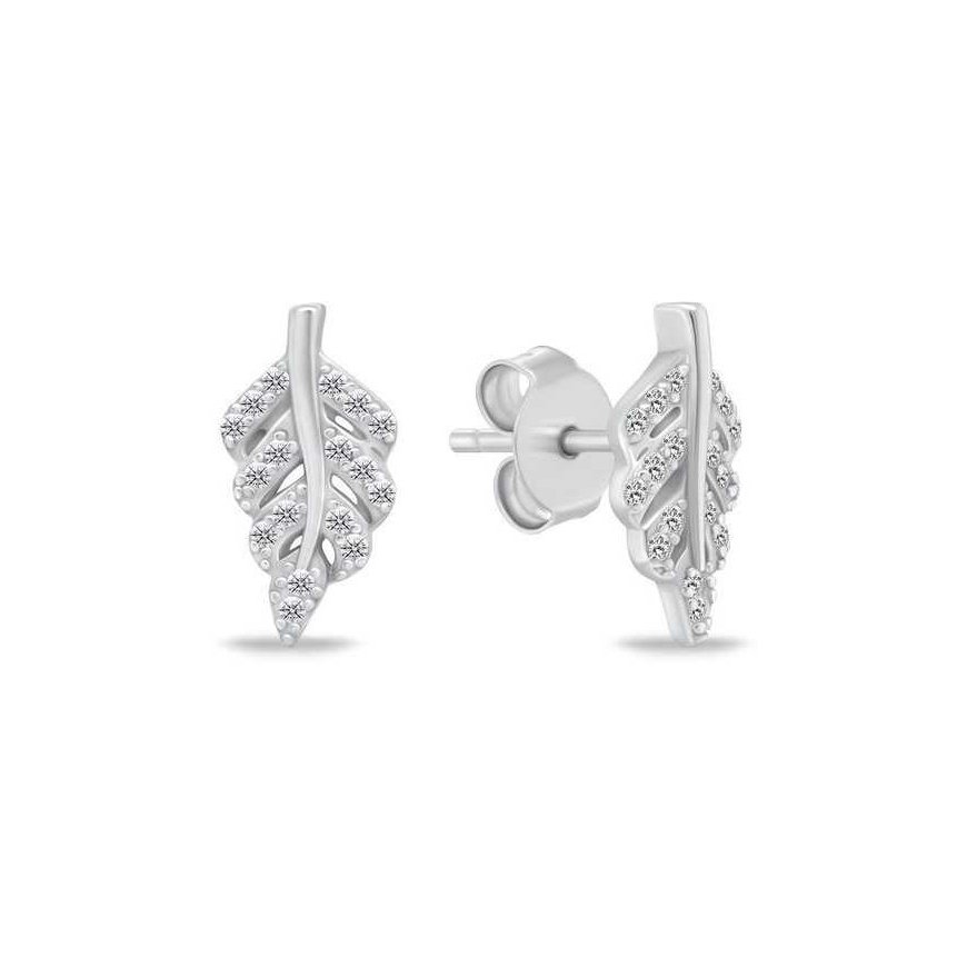 Brilio Silver Beautiful silver jewelry set with zircons SET263W (earrings, pendant) – 2