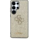 Guess Fixed Glitter Big 4G Metal Logo Samsung Galaxy S25 Ultra phone case gold color Guess Fixed Glitter Big 4G Metal Logo Samsung Galaxy S25 Ultra phone case gold color