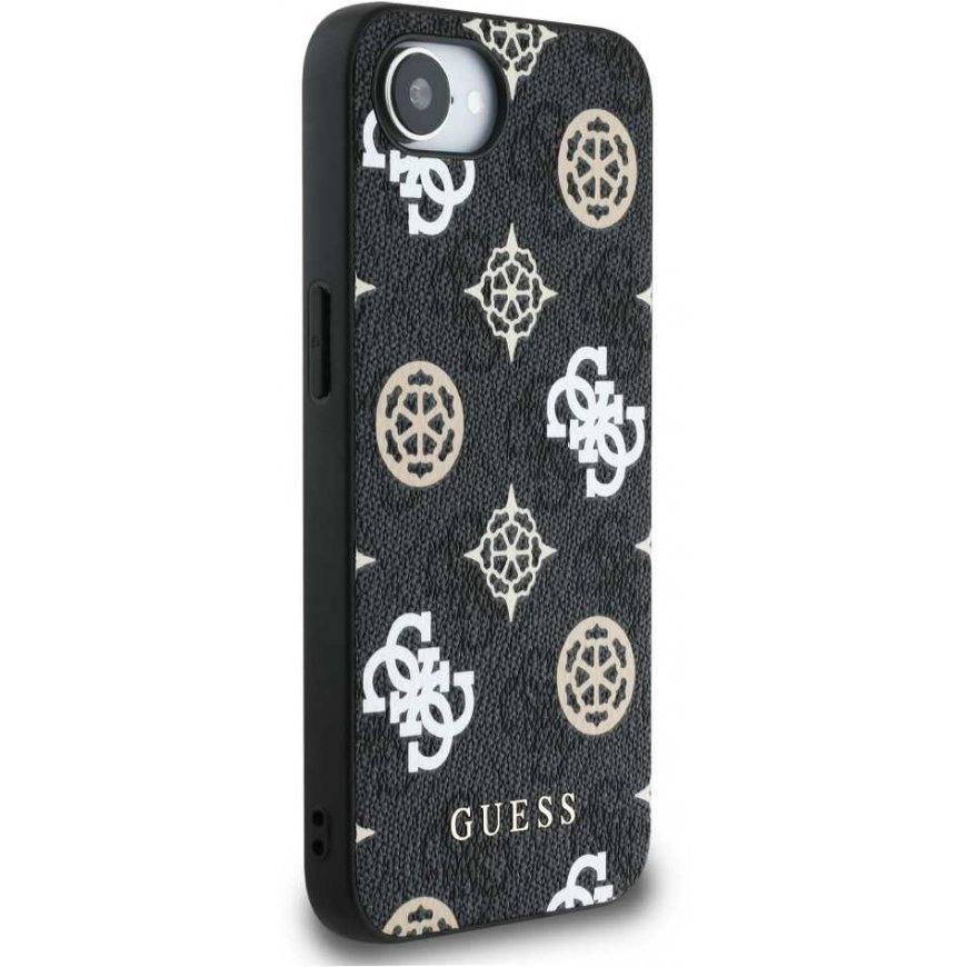 Guess PU 4G Peony MagSafe Apple iPhone 16e dėklas telefonui juodos spalvos – 2