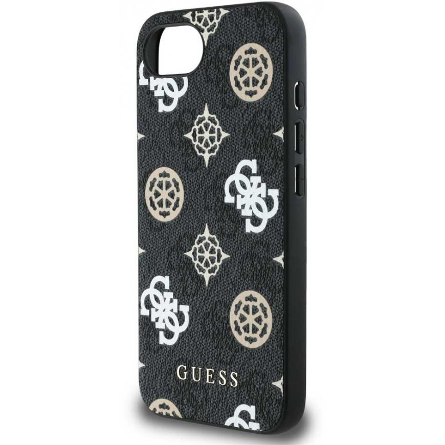 Guess PU 4G Peony MagSafe Apple iPhone 16e puhelimen kuori musta – 5