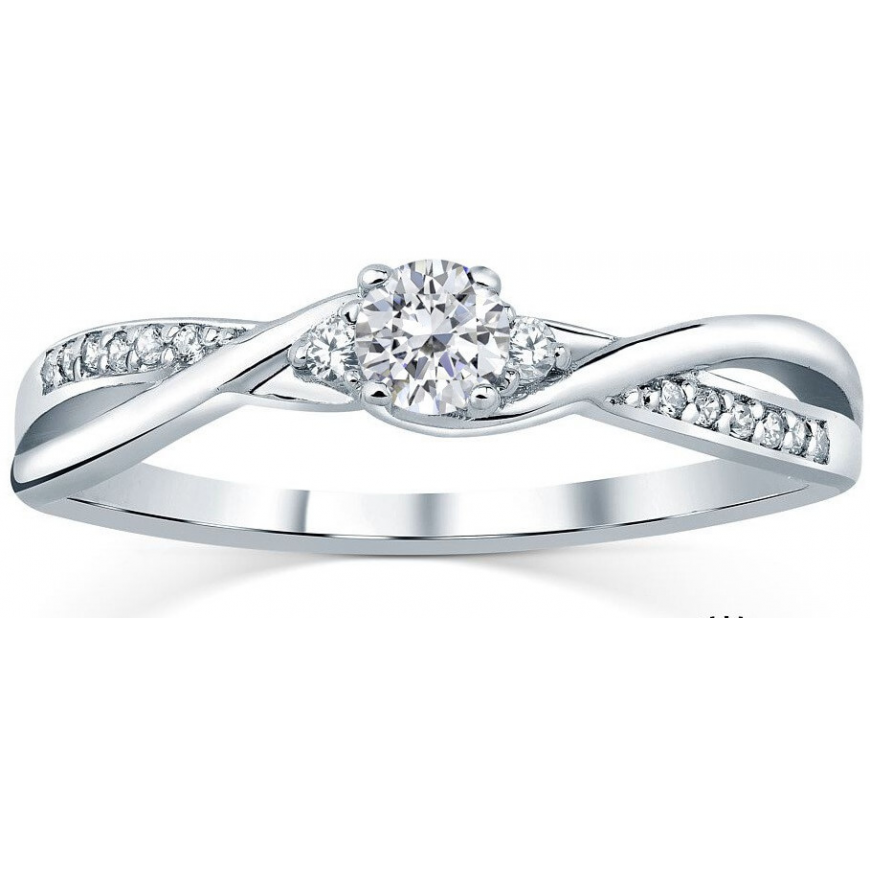 Silvego Silver ring with Swarovski crystals, size: 59 (FNJR085sw)