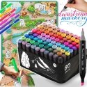 Painting mat 90 x 120 cm + 80 Ricokids alcohol markers