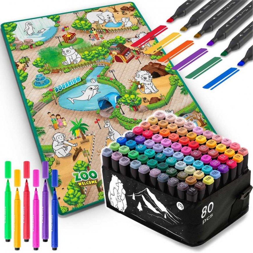 Painting mat 90 x 120 cm + 80 Ricokids alcohol markers – 5