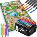 Painting mat 90 x 120 cm + 80 Ricokids alcohol markers