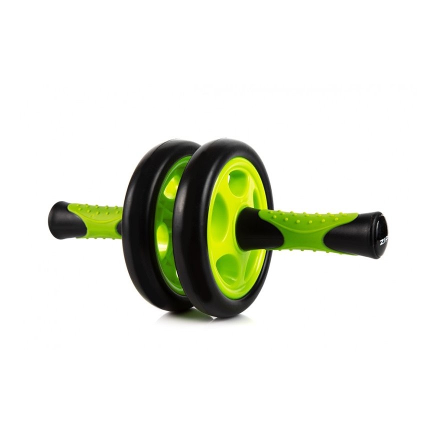 Gymnastic roller ZIPRO Exercise Wheel, black-green – 2