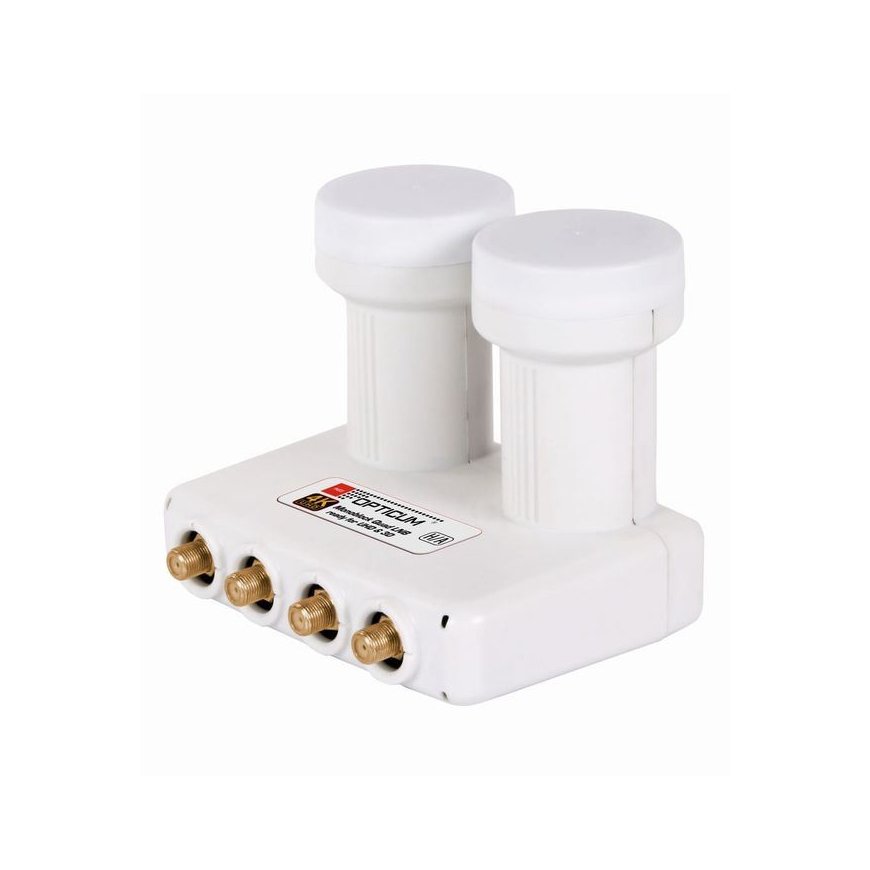 Opticum LMQP-04H taajuusmuunnin (LNB) 10,7 - 12,75 GHz Valkoinen