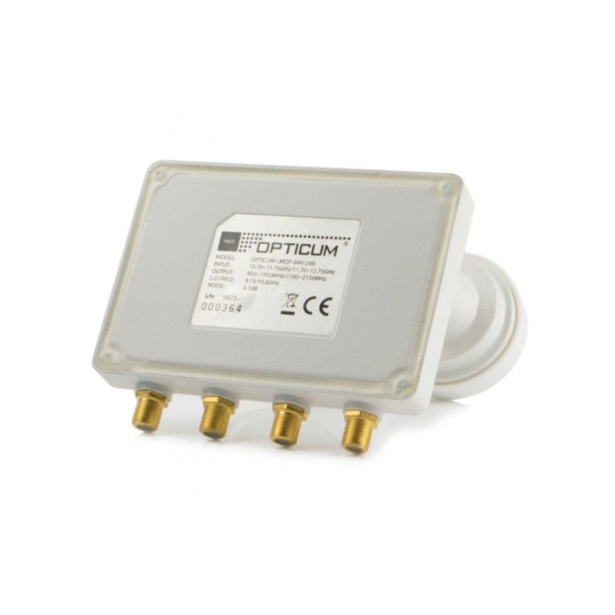 Opticum LMQP-04H palydovinis keitiklis (LNB) 10,7 - 12,75 GHz Balta – 2