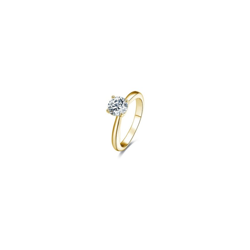 Beneto Gold-plated silver ring with AGG189 crystals