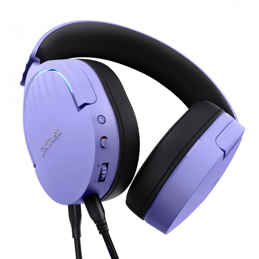 Trust GXT 490P FAYZO Kuulokkeet Langallinen Pääpanta Pelaaminen USB A-tyyppi musta, Purppura – 5