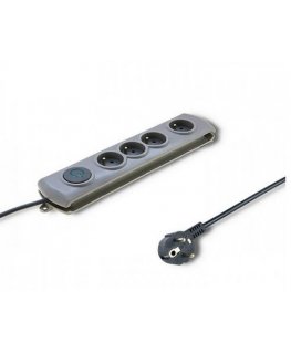 Qoltec 50163 surge protector Grey 4 AC outlet(s) 230 V 1.5 m