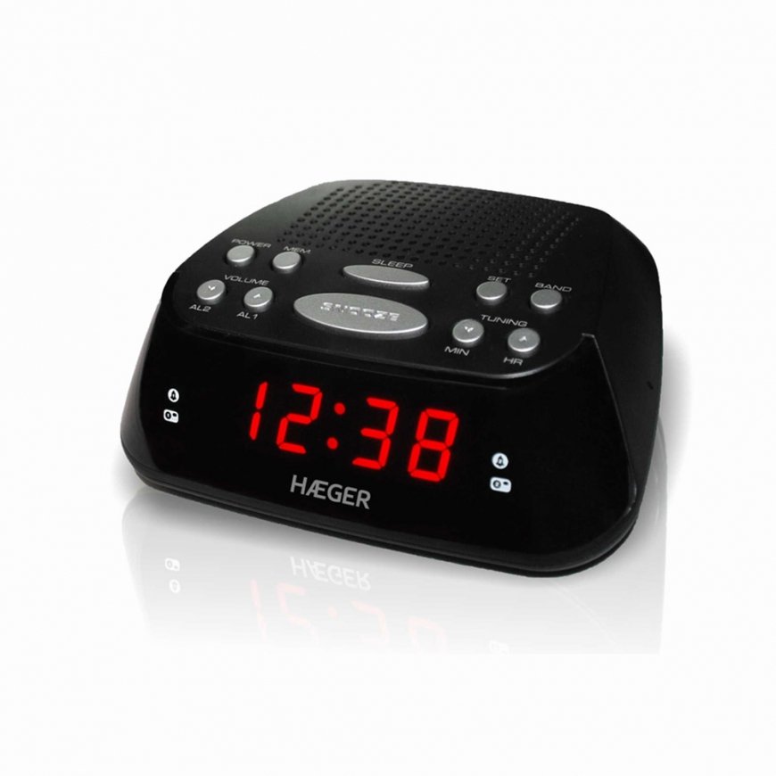 Haeger RA-06B.005B alarm clock Digital alarm clock Black
