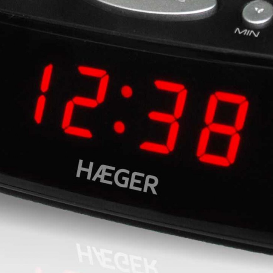 Haeger RA-06B.005B herätyskello Digitaalinen herätyskello musta – 2