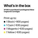 HP Оригинальные струйные картриджи 953 (черный, голубой, пурпурный и желтый), 4 шт. в упаковке HP Оригинальные струйные картриджи 953 (черный, голубой, пурпурный и желтый), 4 шт. в упаковке