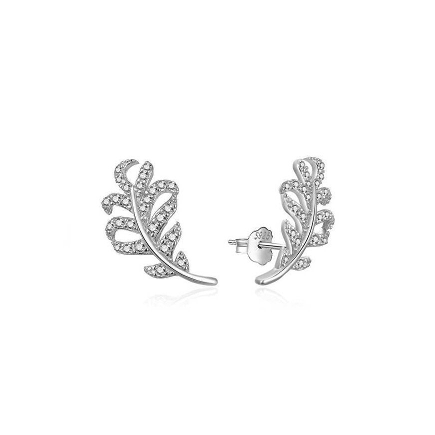 Moiss Shiny long earrings with cubic zirconia E0003043