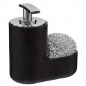 5five Simply Smart Liquid Dish Dispenser + Wire Brush, Black 5five Simply Smart Liquid Dish Dispenser + Wire Brush, Black
