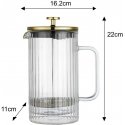 ZAPARZACZ DO KAWY HERBATY SZKLANY 1000ML FRENCH PRESS KLAUSBERG KB-7761 Auksinė ZAPARZACZ DO KAWY HERBATY SZKLANY 1000ML FRENCH PRESS KLAUSBERG KB-7761 Auksinė