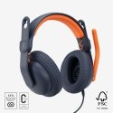Logitech Zone Learn Austiņas Vadu Izglītība USB Veids-C Zils, Oranžs Logitech Zone Learn Austiņas Vadu Izglītība USB Veids-C Zils, Oranžs