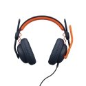 Logitech Zone Learn Гарнитура Проводная Оголовье Обучение USB Type-C Синий, Оранжевый Logitech Zone Learn Гарнитура Проводная Оголовье Обучение USB Type-C Синий, Оранжевый