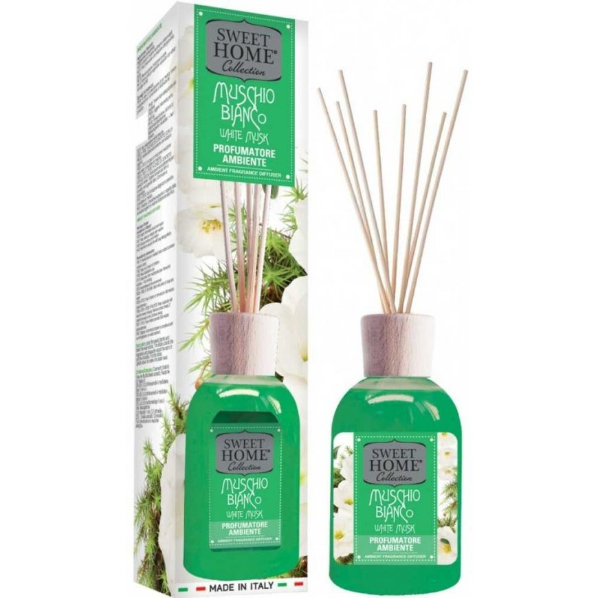 Sweet Home Collection Aroma diffuser Baltas Musk 250 ml 250ml Kvapas namams su lazdelėmis – 2