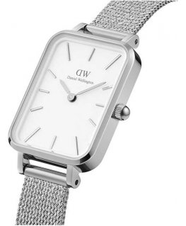 Laikrodis Daniel Wellington Quadro 20X26 Pressed Sterling S Baltas DW00100438