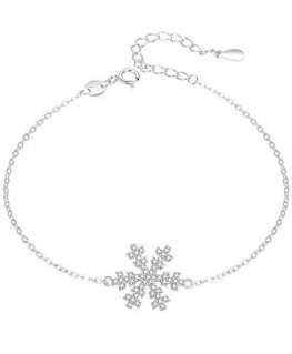 Akaatti hopea Sparkling Rannekoru Snowflake AGT-B002W