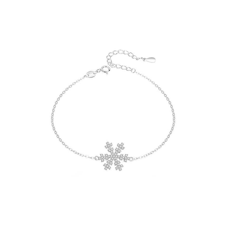 Agate Silver Sparkling Bracelet Snowflake AGT-B002W