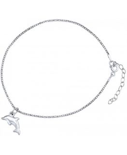 Silvego Silver anklet with dolphin ZT151095VSW