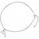 Silvego Silver anklet with dolphin ZT151095VSW Silvego Silver anklet with dolphin ZT151095VSW
