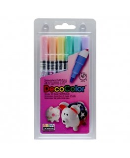 Marvy Uchida Markers for decorating various surfaces Marvy Decocolor Paint Marker Fine 200-6B Pastel. 6pcs.
