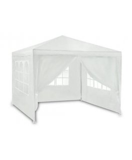 Ohut puutarhapaviljonki valkoinen 3x3 m 4936