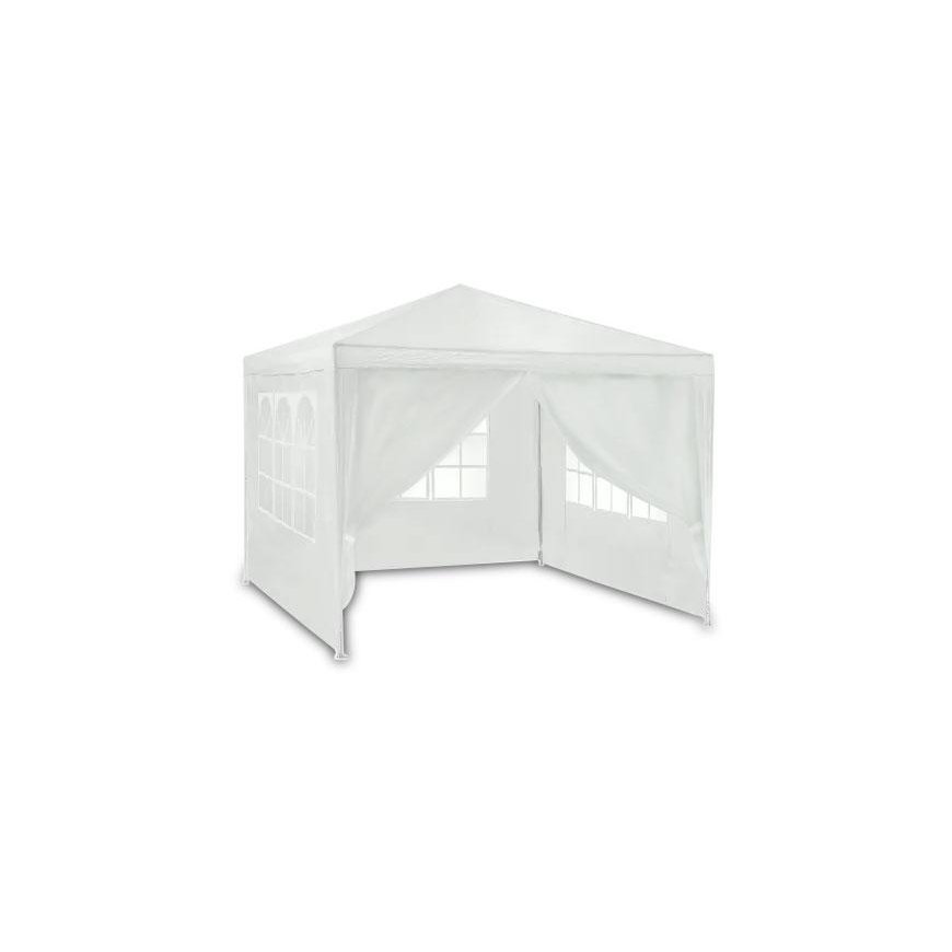 Ohut puutarhapaviljonki valkoinen 3x3 m 4936