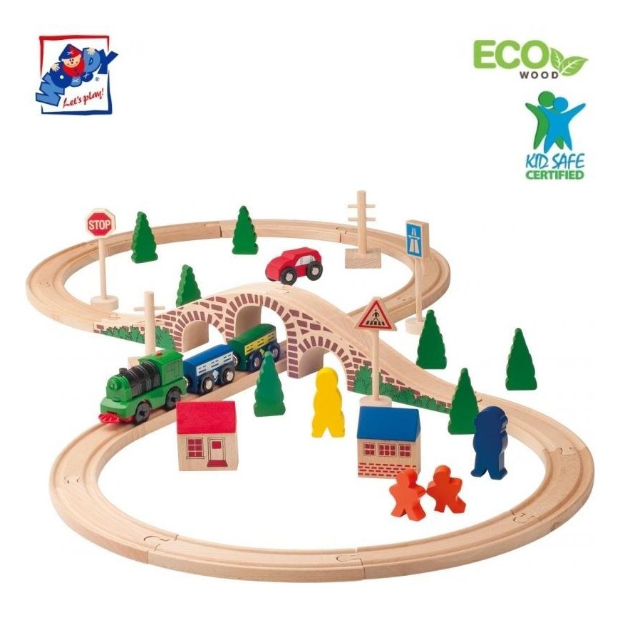 Woodyland Eight Railway Set Figure with Battery Powered Motor