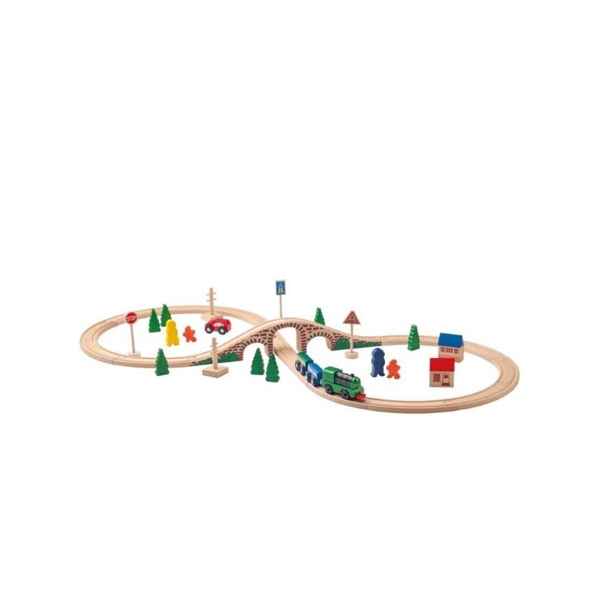 Woodyland Eight Railway Set figuuri akkukäyttöisellä moottorilla – 3