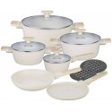 Klausberg 12-piece marble pot set with glass lids Klausberg 12-piece marble pot set with glass lids