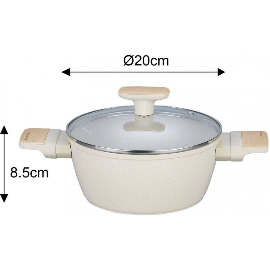 Klausberg 12-piece marble pot set with glass lids – 2